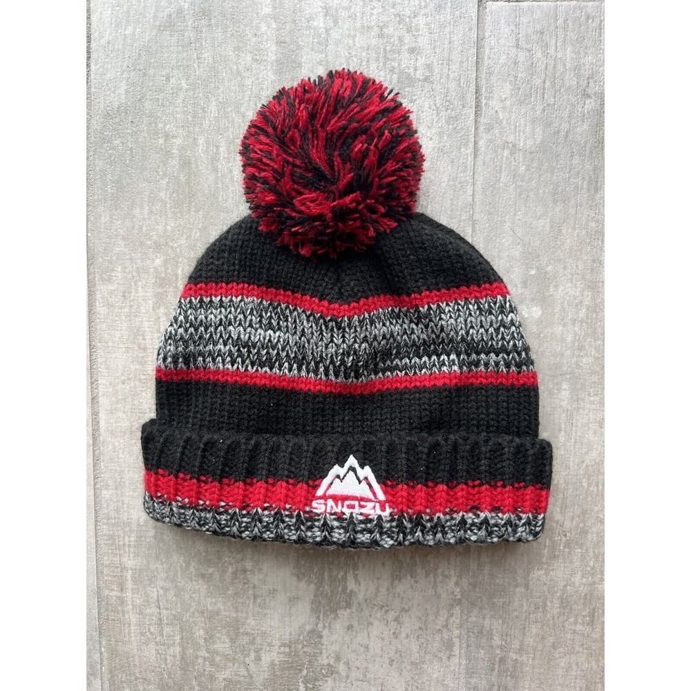 SNOZU Beanie Toddler 18 mos. to 6 yrs. Knit Pom Pom Hat Fleece Lined Logo Winter